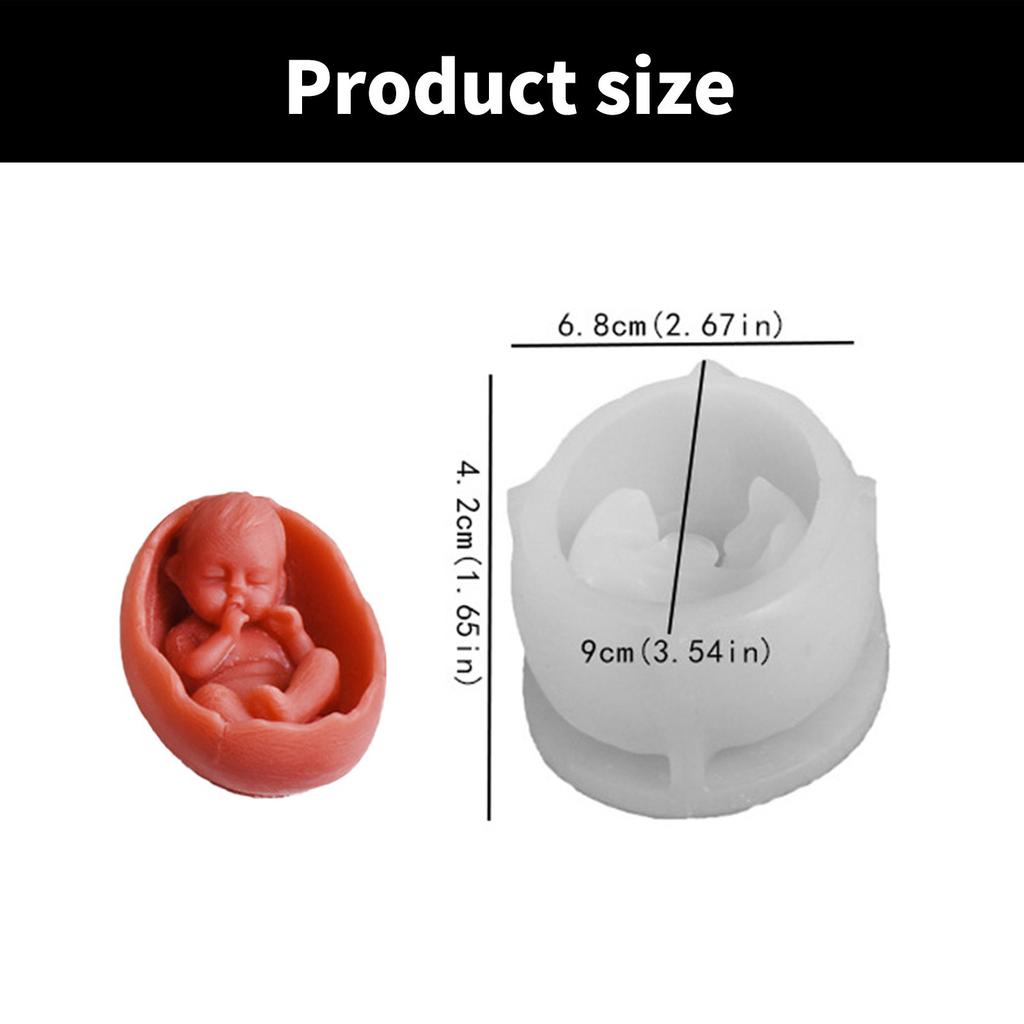 Eggshell Baby Figurine Silicone Candle Molds for Candle Soap Making Epoxy Resin Silicone Molds Gypsum Silicone Molds