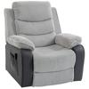 Overstuffed Corduroy Electric Lift Recliner Chair - Light Grey