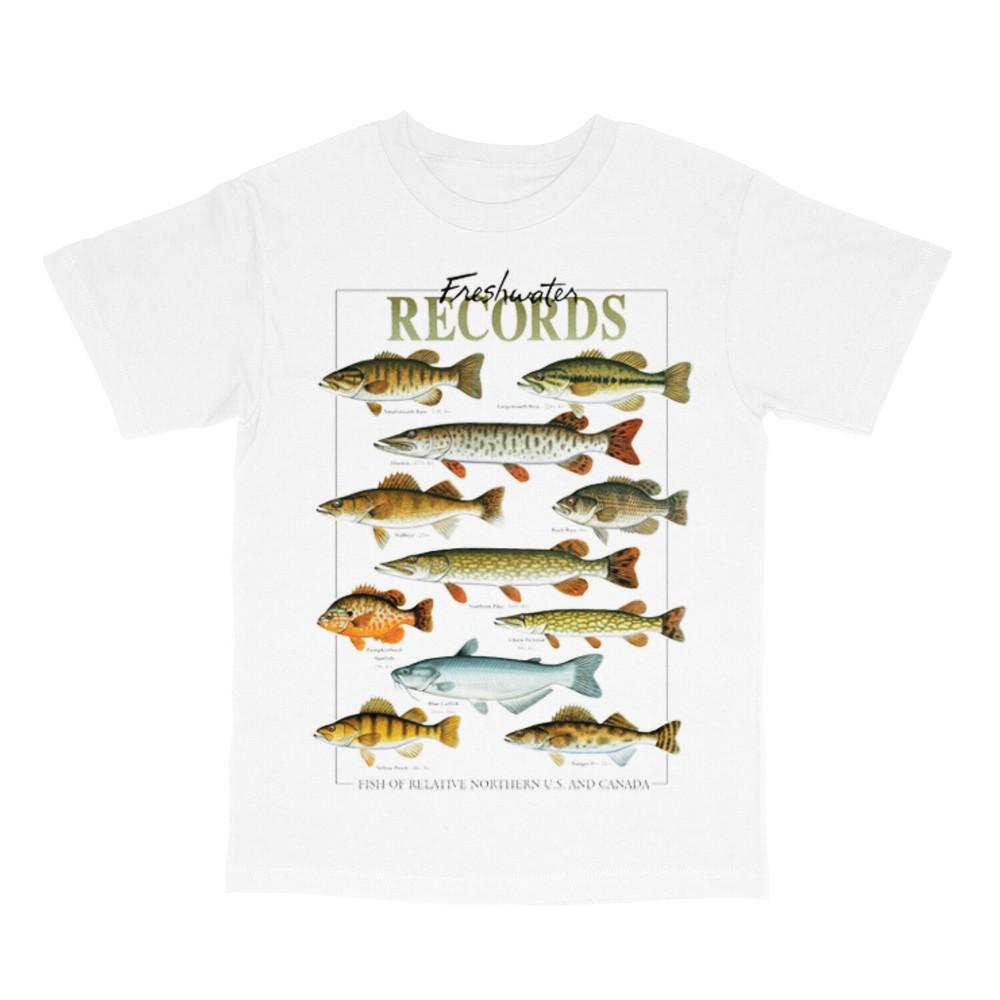 

Fresh Water Mens Short Sleeve Fishing T-Shirt Outdoors Adventure Tee Angler Unisex T-Shirt XXL