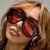 Vintage Luxury Brand Designer Oversized Pilot Sunglasses Women Men Shades Big Frame Sun Glasses Punk Windproof Eyewear UV400