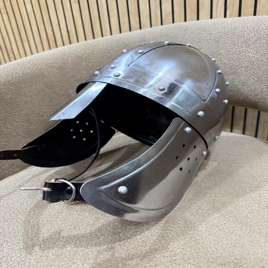 Handmade Henning Steel Spangenhelm – Medieval Viking Helmet, Wearable Steel Armor for LARP, Reenactment & Cosplay