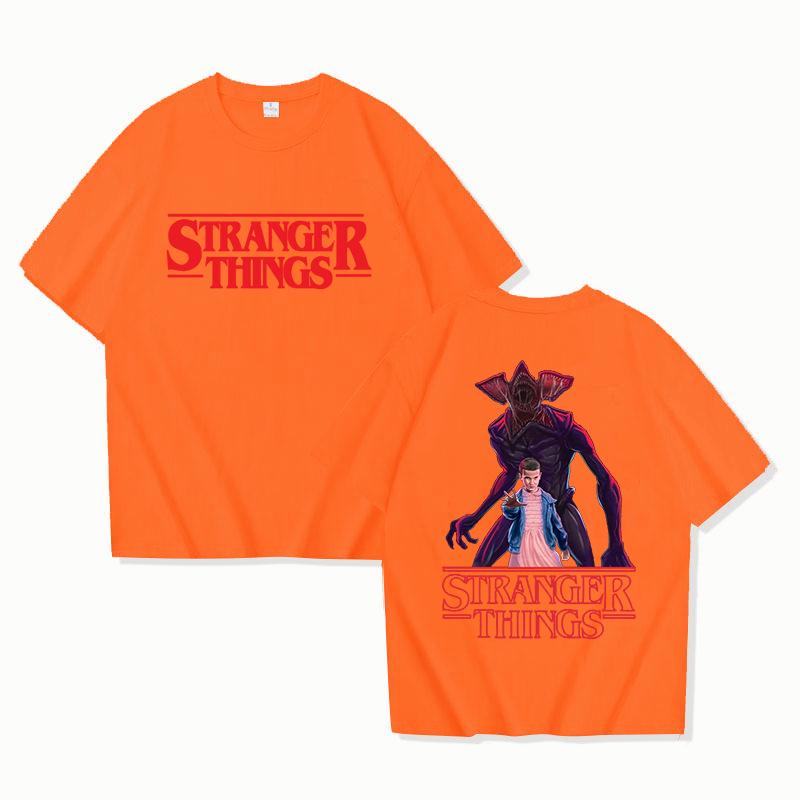 Unisex Stranger Things Graphic T-Shirt - Short Sleeve, Round Neck Casual Top