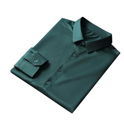 Kleid Lang Standard Knopf Normal Kleid Business 11 Farben [FOMANSH] Herrenhemd, Ärmel, Y-Shirt, Daunen, Hemd, Hemd, XS-3XL,