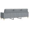 3 Seater Sofa Light Grey 210 Cm Fabric