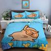 Cute Cartoon Capybara Print Bedding Set Duvet Cover 1 Duvet Cover 2 Pillowcases Adult and Children Bedding Set Christmas Gifts