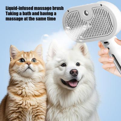 Spazzola per toelettatura per animali domestici 3 in 1 con spray a nebbia fine Rimuovi pelo sciolto Spazzola con pulizia a un pulsante Strumento per la rimozione del sottopelo per cani e gatti Animali domestici a pelo lungo e corto