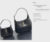 2024 High-End Women's Black Textured Shoulder Bag - Versatile White Fashion Messenger Bag