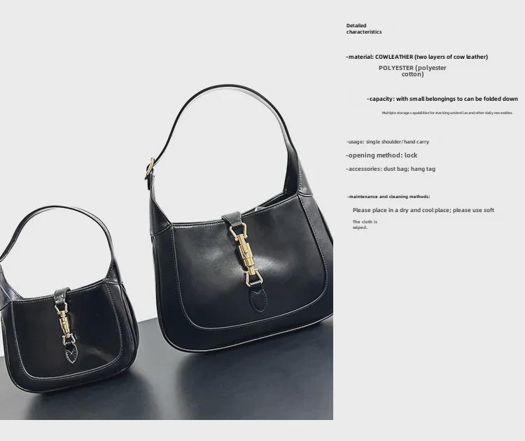 2024 High-End Women's Black Textured Shoulder Bag - Versatile White Fashion Messenger Bag