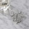 Women Jewelry Sparkling Rhinestone Bow Brooch, Mini Bowknot Shaped Lapel Fashion Accessory Pin, Clothing for Girls Pin