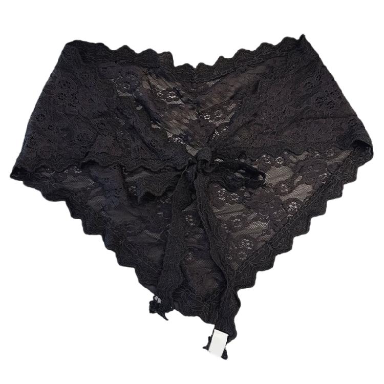 

Lace Hairband Hijab for Parties and Everyday Wear Country Aesthetic Balletcore Headscarf Accessories чорний