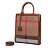 Classic Retro Handbags Fashion Casual Tote Plaid Canvas Luxury Shoulder Bag Genuine Leather Crossbody Bag For Ladies