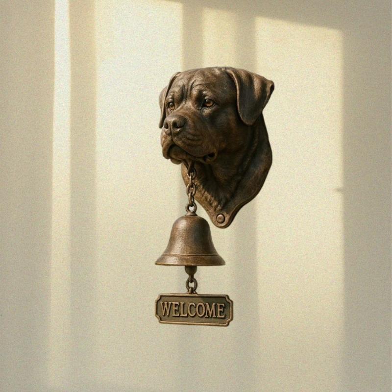 Metal Welcome Doorbell Vintage Halloween Dog Bell Interesting Hangable Manual Doorbell For Home Entrance Wall Mount Decor