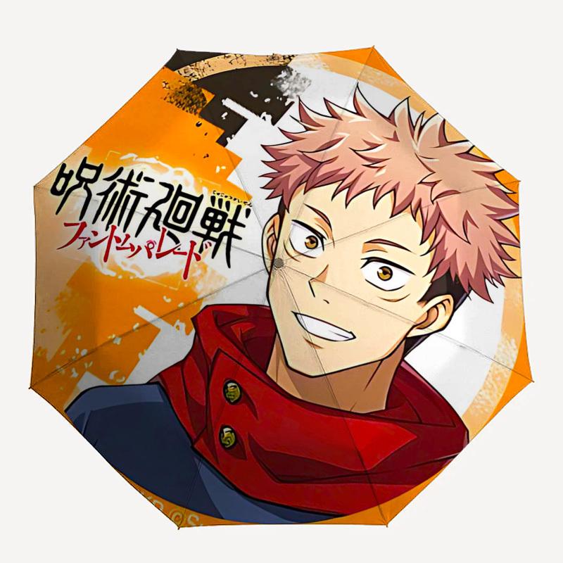 1pc Jujutsu Kaisen Umbrella: Automatic Opening, Foldable Design, Iron Frame, Outdoor Use, Festival Gift for Fans, Travel & Daily Use.L104