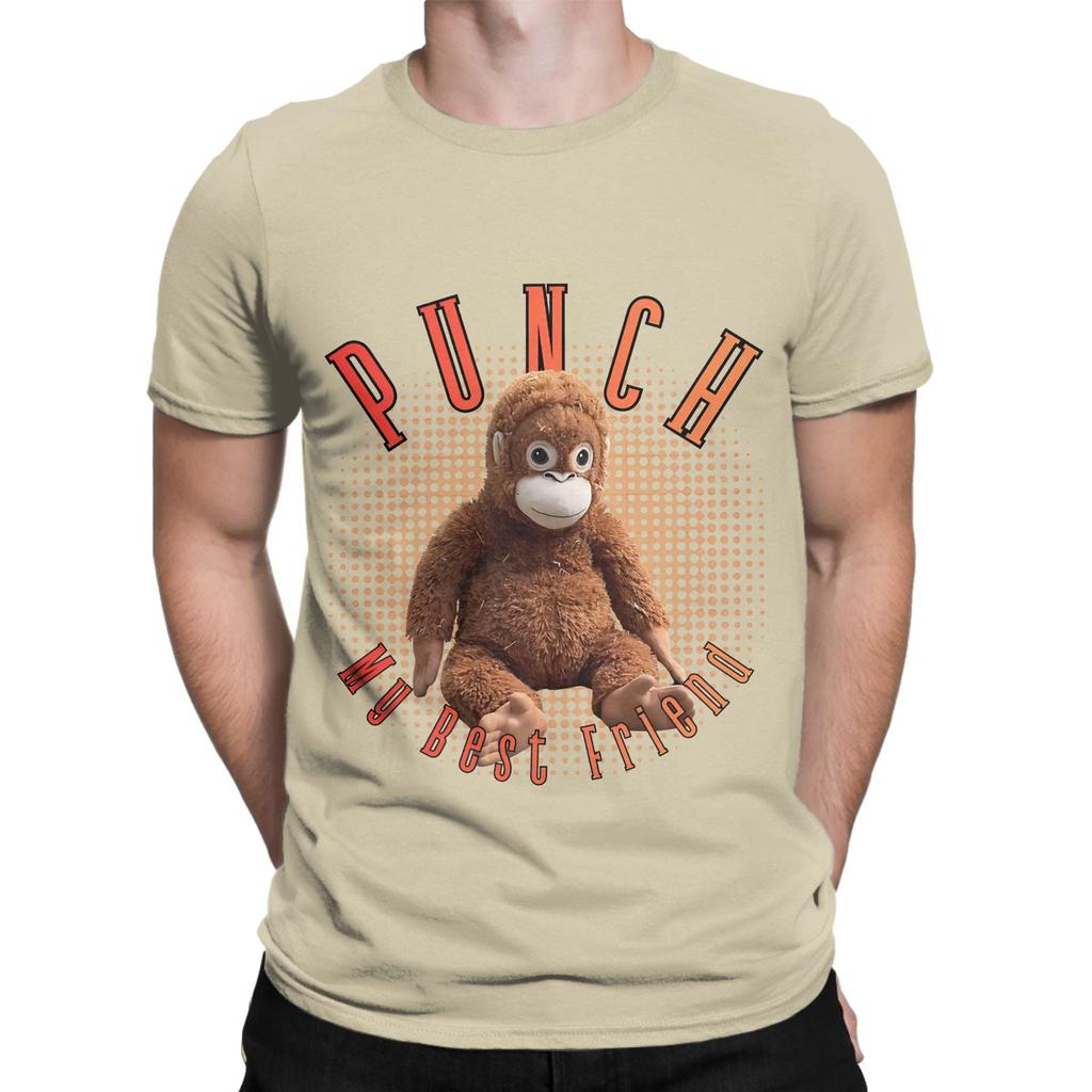 Punch Graphic Funny 100 Cotton TShirt Bib Punch The Monkey Tees Tops For Unisex
