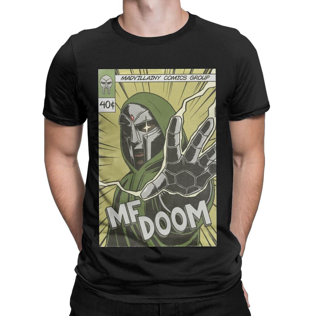 Comics Madvillain Sänger Mf Dooms Madlib T-Shirts Herren 100% Baumwoll-T-Shirt Rundhals Kurzarm Kleidung Party