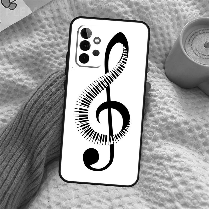 Piano Keys Musical Case For Samsung Galaxy A16 A33 A36 A56 A26 A15 A55 A53 A35 A22 A32 A52 A54 A34 A14 A05 A06