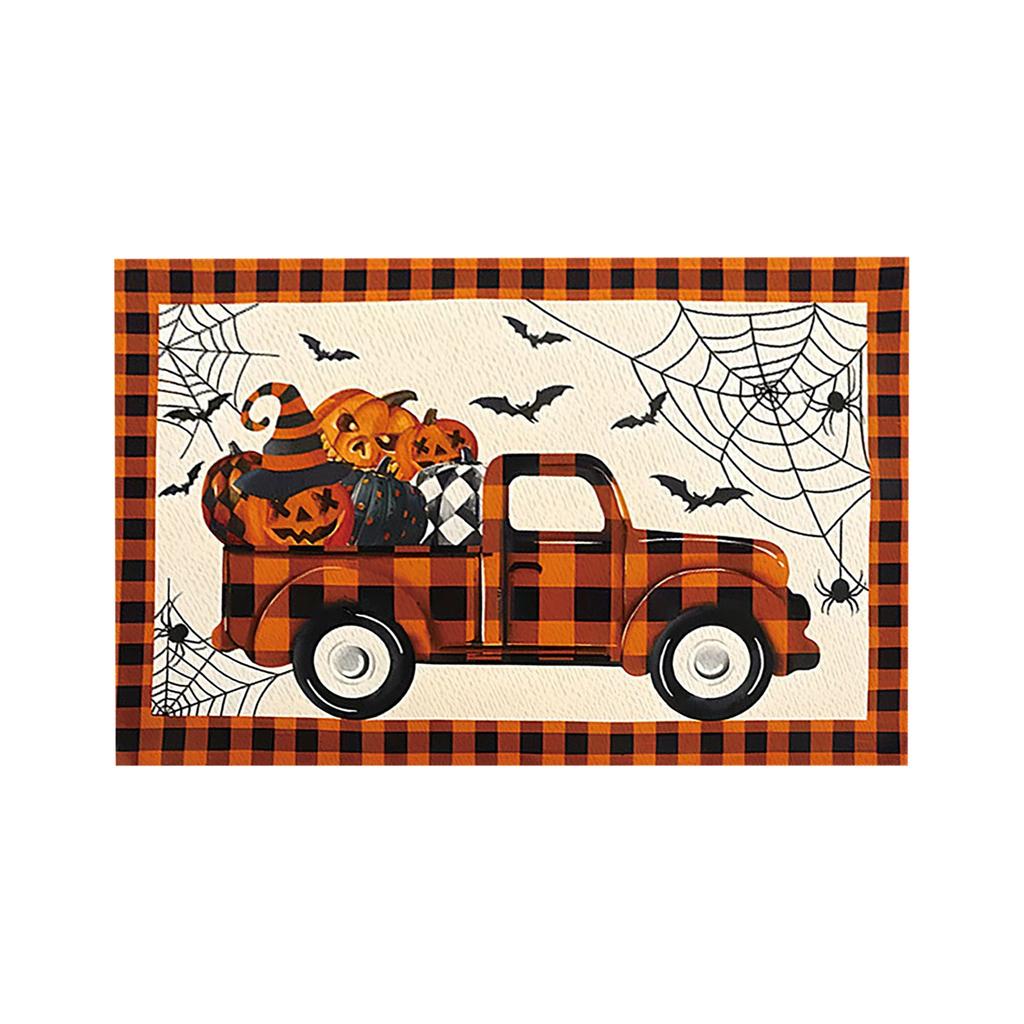 Duch, Kot, Halloween Meal Mat Zestaw 4, Sezonowy, Jesienny Mat Stołowy