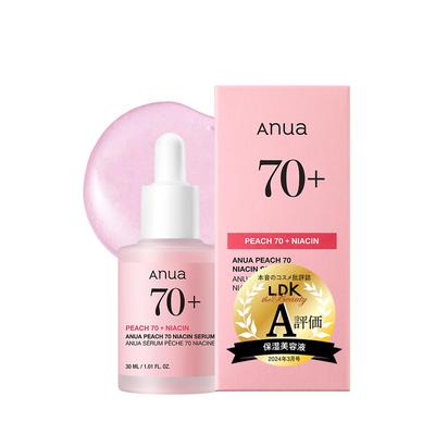 Sérum de beauté à la niacine et à la pêche ANUA 30 ml, hydratant, brillant, pores dilatés, hydratant, peau sèche et mixte. Sérum à la niacine et à la pêche