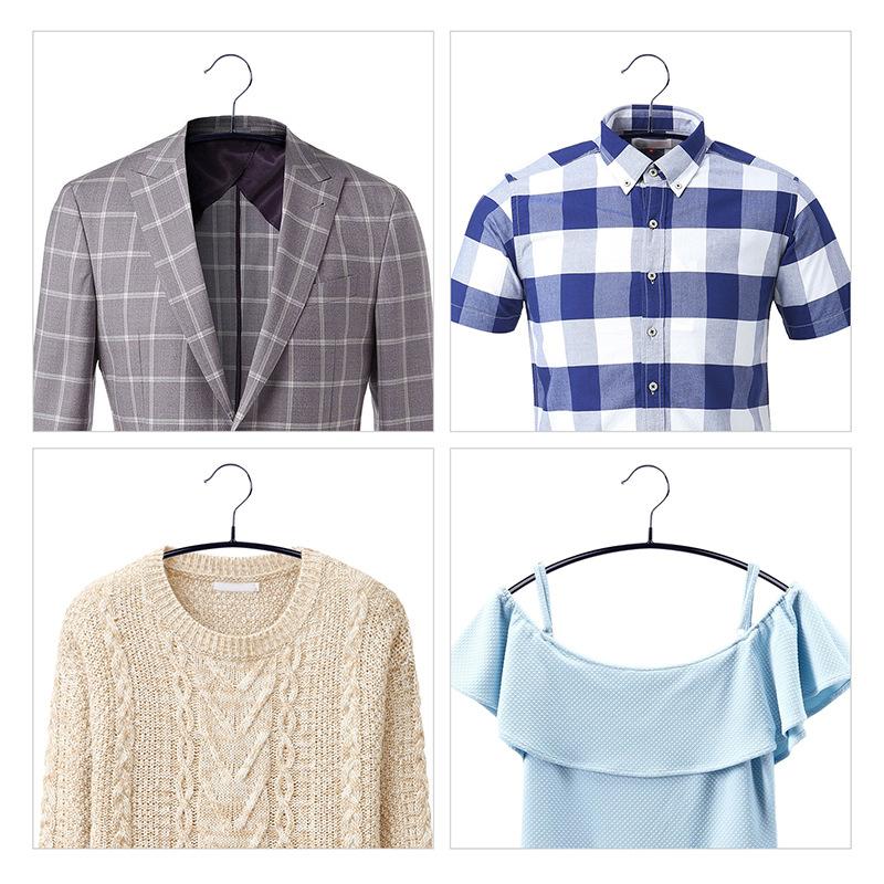 Arc Metal Thickened With Non-Slip Pads Clothes Hangers Perfect For Dresses Blouses And Pants Shirts And Sweaters Home Hangers