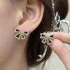 Black Butterfly Faux Diamond Stud Earrings - Trendy and Versatile Design