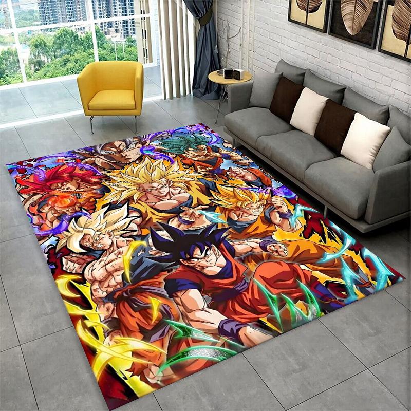 Cartoon D-Dragon Ball Anime Game Carpet Rug for Playroom Bedroom Living Room Sofa Home Decor,kid Area Rug Non-slip Floor Mat