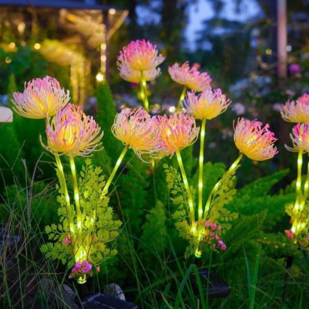 Realistic Flower Solar LED Lights Waterproof Design Solar Garden Lights Backyard Decor