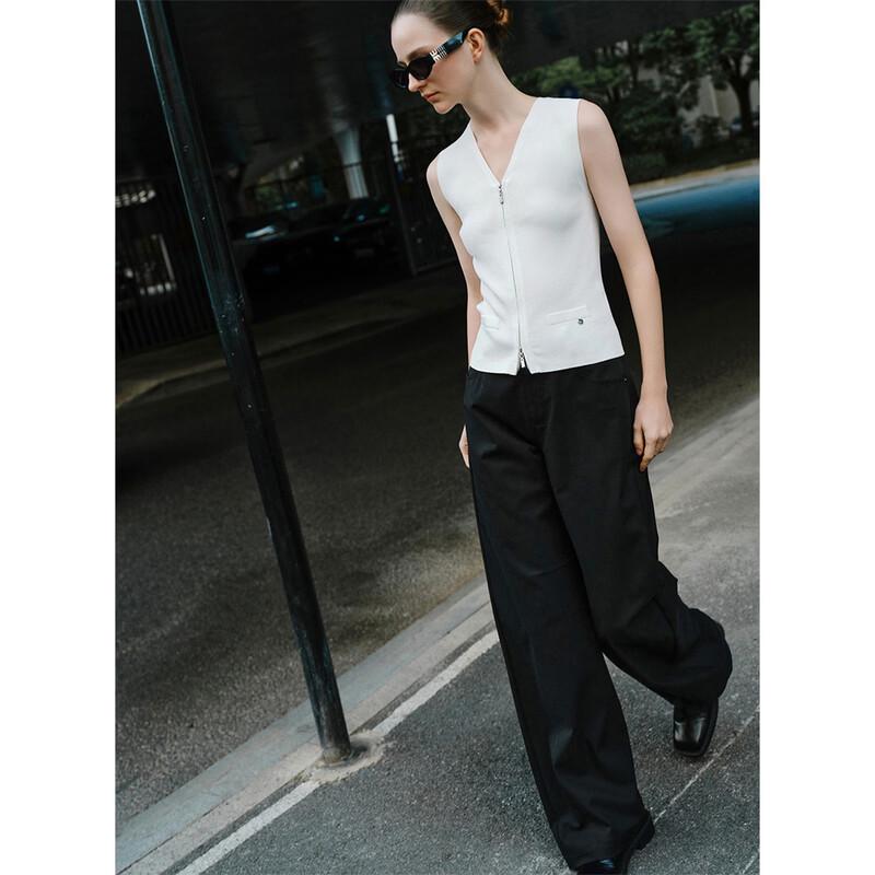 GIOVANNI VALENTINO Women's Wide-Leg Casual Trousers
