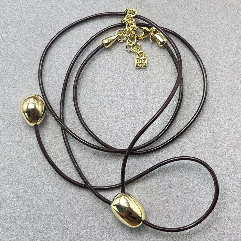 2024 UNOde50 Creative Leather Cord Necklace - High-Quality Romantic Jewelry Gift for Women