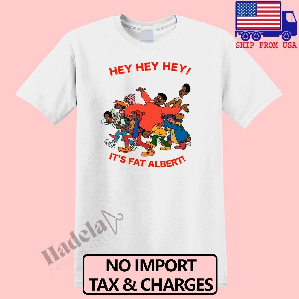 Fat Albert Hey Hey Hey Men s White Size S-5XL L