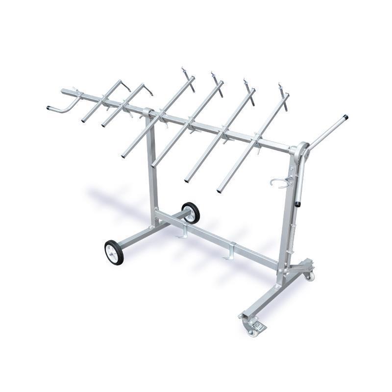 Car Spray Paint Stand: Multi-Functional Rotating Rack for Spray Booth, Tools, Bumpers, and Sheet Metal - Gold Finish