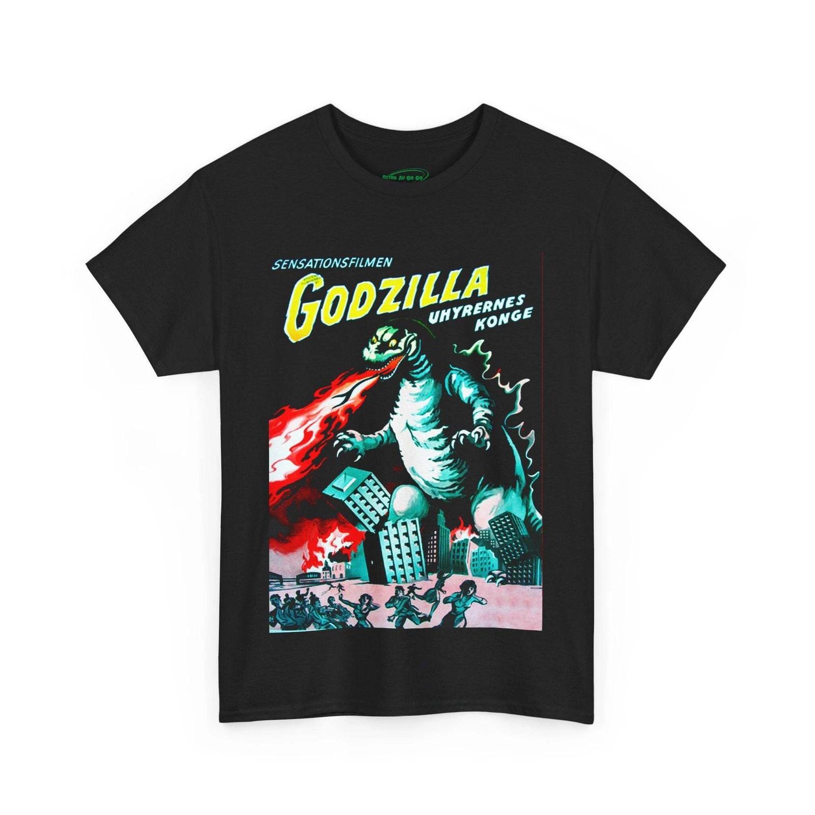Sci Fi Retro Vintage Godzilla T-shirt Movie Tee Cult Film Monster Japanese Flick S