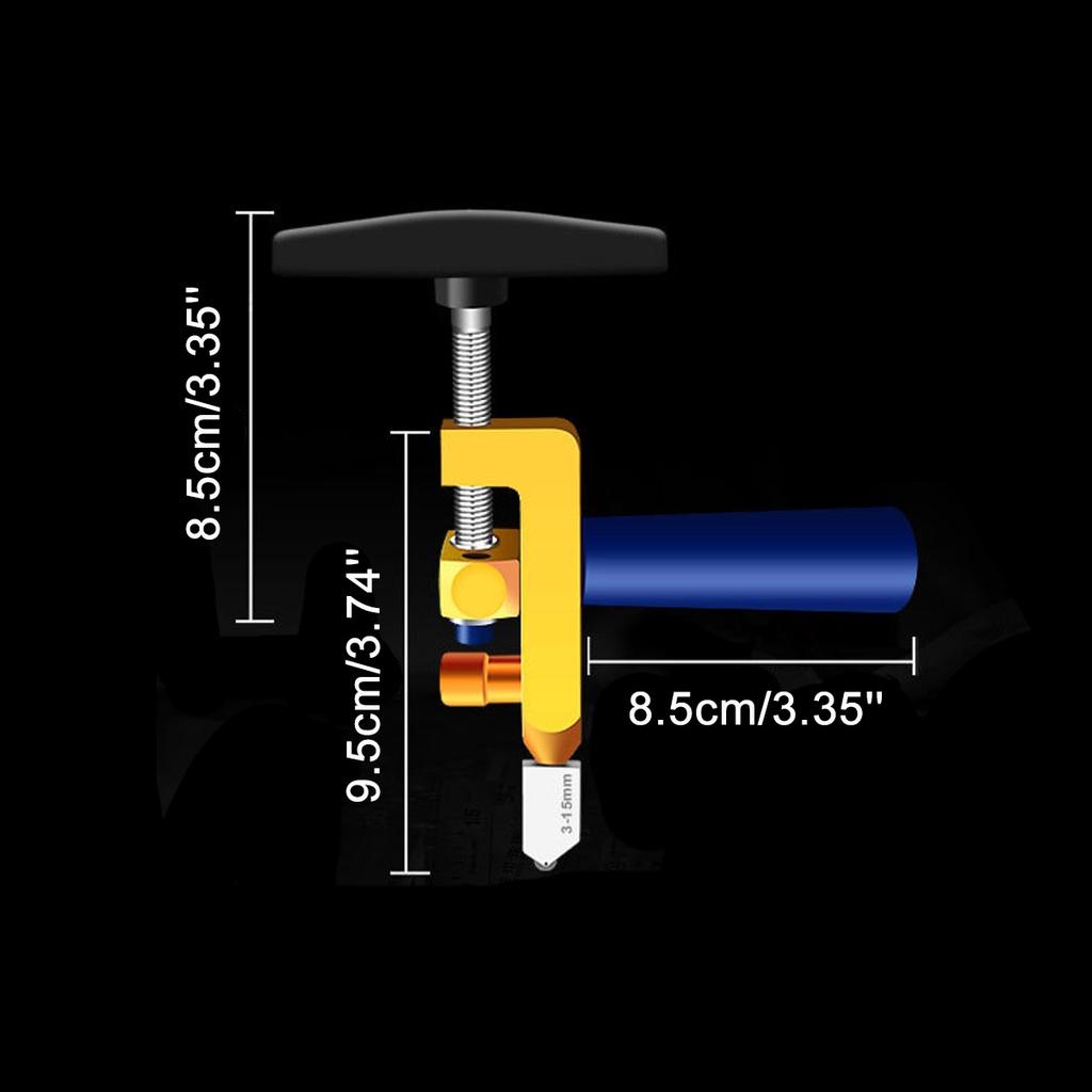 2-In-1  Tile Opener Diamond Cutting Black/Gold Professional Glass and Tile Cutter Manual Tile Cutter for Cutting Ceramic Tiles Glass Cutter