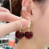 Sweet Cherry Earrings Fashion Dangling Jewelry Multifuntional Accessory Ear Jewelry for Collection and Daily Wear