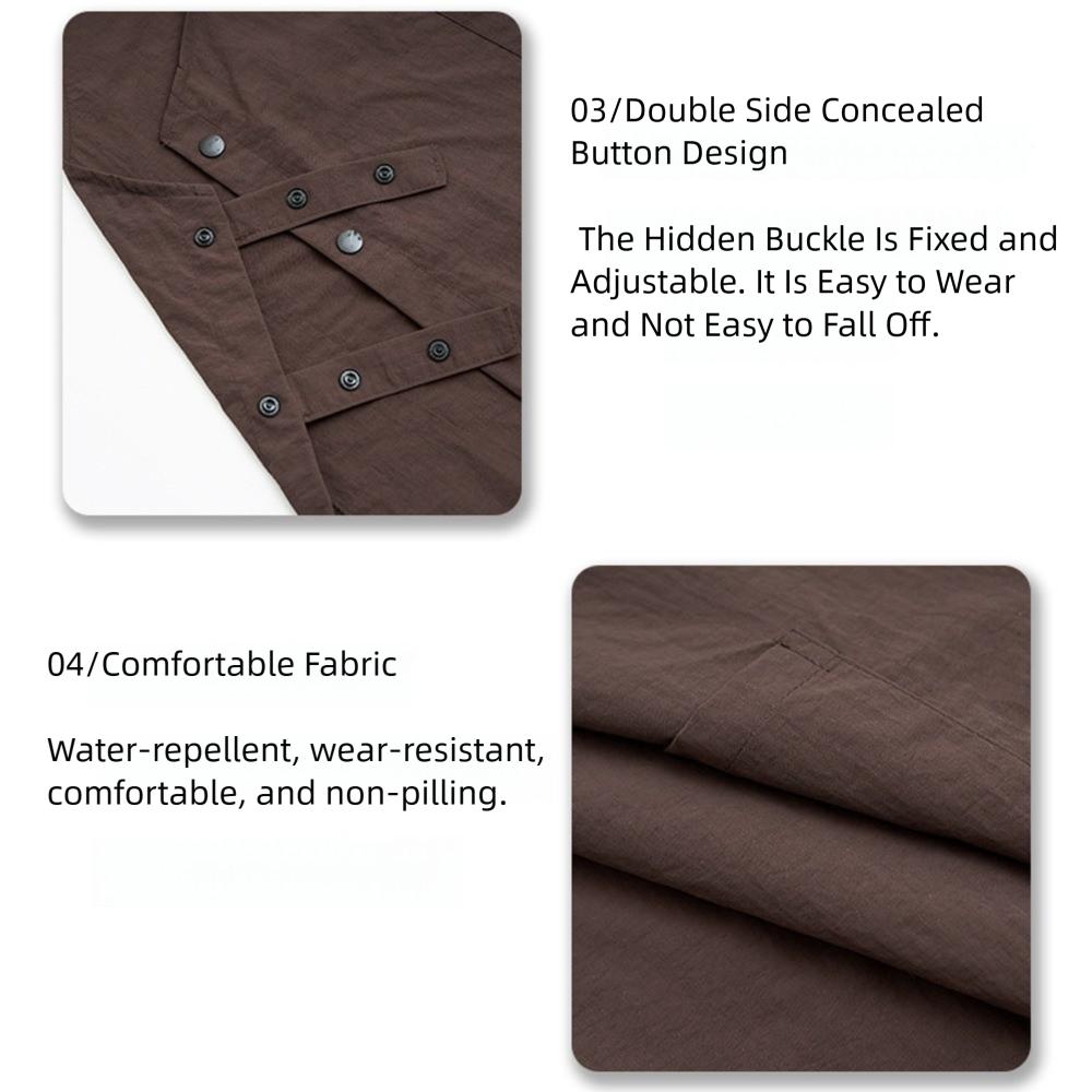 Solid Color Work Clothes Sleeveless Workwear Convenient Baking Cooking Aprons  Kitchen Accessories