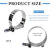 4 PCS 2" T-Bolt Hose Clamp, Stainless Steel Adjustable Pipe Clamp with Working Range 57-65mm, Heavy-Duty Turbo Intake Intercooler Clamps ert Locknut
