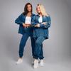 2026 Retro Plus Size Corduroy Lapel Shirt & Loose Pants Set for Women