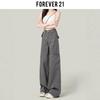 Cement Gray Retro High-Waisted Wide-Leg Cargo Pants for Women - 2025 Spring/Autumn Collection