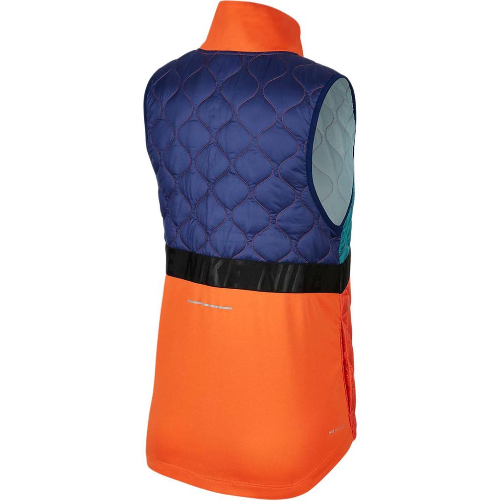 Nike Sports Training Color Block Knit Stand Collar Cotton Vest Women Vests Orange BV3870-364