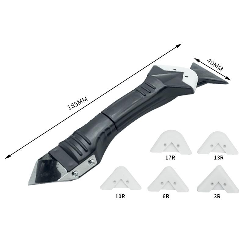 

5 в 1 силиконовый скребок для герметика, набор инструментов для гладкого удаления, финишер, набор для гладкой затирки, набор ручных инструментов для удаления плесени на полу