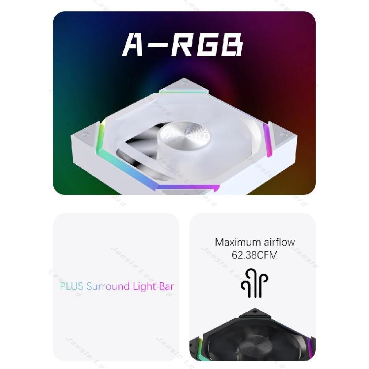 Jungle Leopard Galaxy Prism XH Flowing Running Lights PC Case Fan 120mm  ARGB Cyclic Mirror Light Effect PWM Cooling Fan