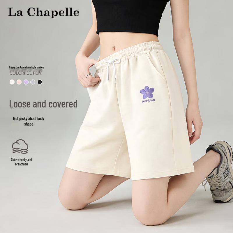 La Chapelle Women s Floral Print High-Waist Shorts XL