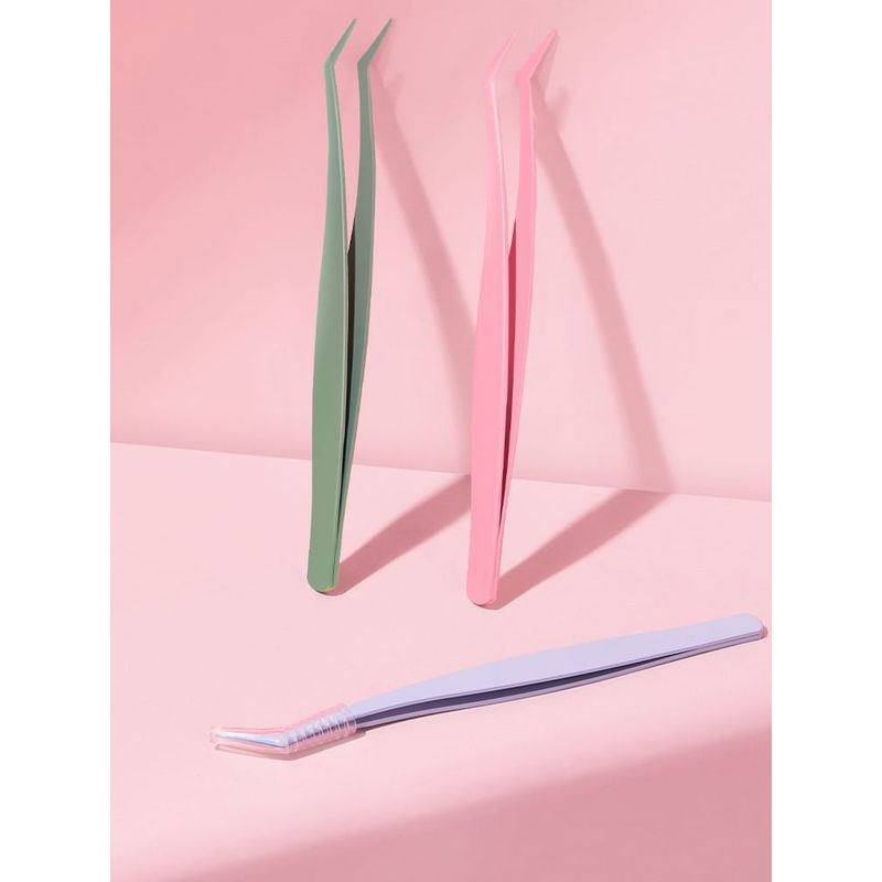 Jesireca - Stainless Steel False Eyelashes Tweezers