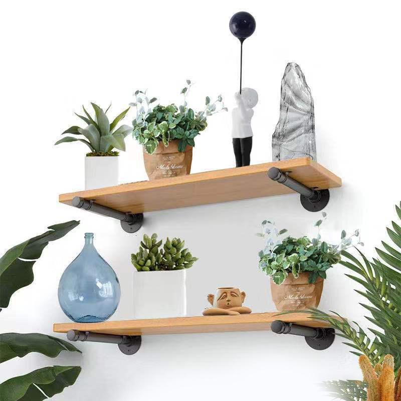 Retro Industrial Black Iron Pipe Wall Storage Shelf Holder Brackets, Book Shelving, Create A Focal Point In Your Room