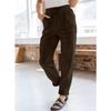 JKASHDK Women's Fashion Casual Solid Color Print Middle Waistline Trousers Pants & Capris