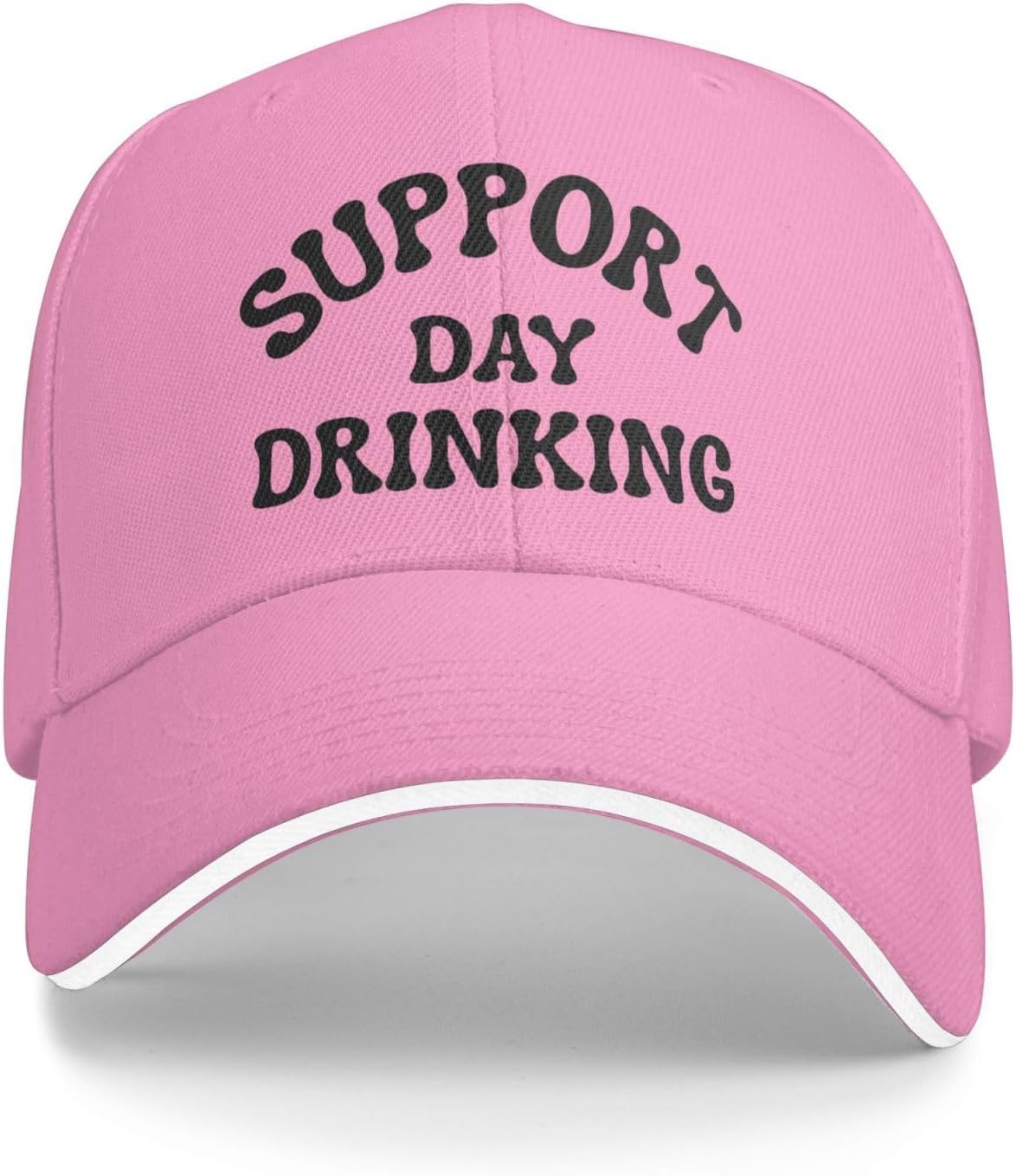 Support Day Drinking Baseball Cap Funny Polyester Trucker Hat Adjustable Outdoor One Size