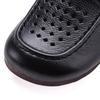 Genuine Cowhide Mom Shoes, Versatile Hollow Cutout Flat Casual Leather Shoes, Summer Soft‑Sole Breathable Slip‑on Shoes SA‑998‑1