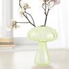 Pilzform Vase Niedliche Dekorative Glaspilz Hydroponische Blumenvase für Zuhause Wohnzimmer Dekoration