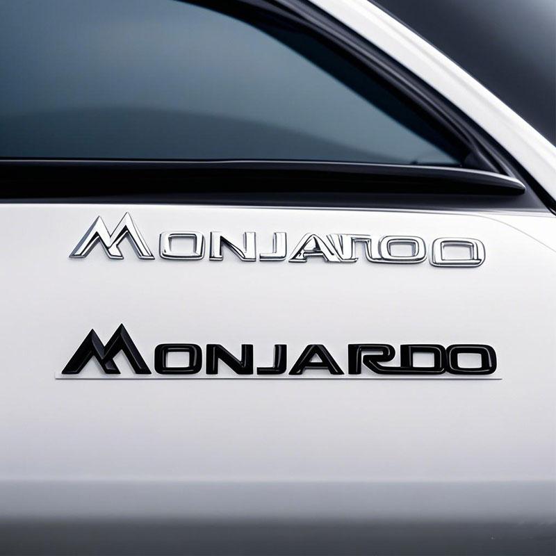 1Pc MONJARO Letter Badge Car Stickers for MONJARO Series Car Refit Monjaro Trunk Label Rear Boot Decals Emblem Car Accessories