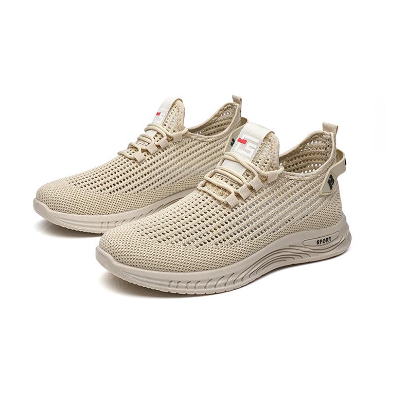 

Лето 2024 года, новые сетчатые мужские дышащие и нескользящие туфли, старые пекинские тканевые туфли с мягкой подошвой, удобная спортивная и повседневная обувь 39 покинуть белый