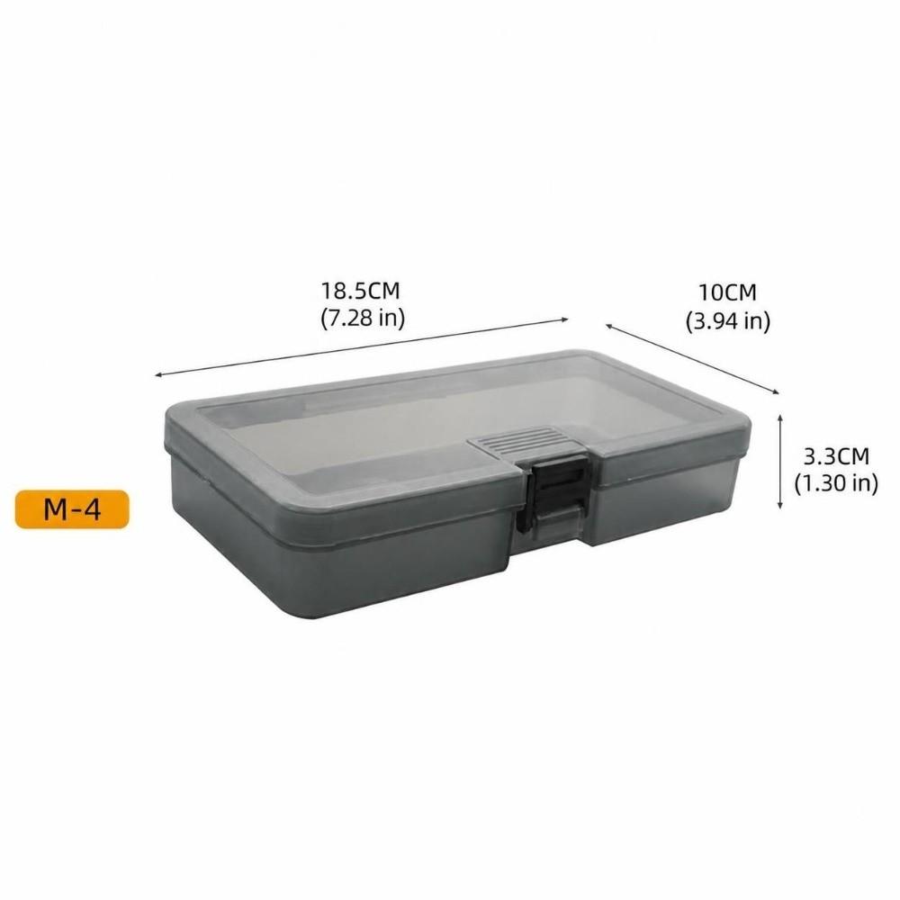 2PCS Removable Dividers Fishing Lure Storage Case PP Fishing Bait Organizer Box for Hook Storage